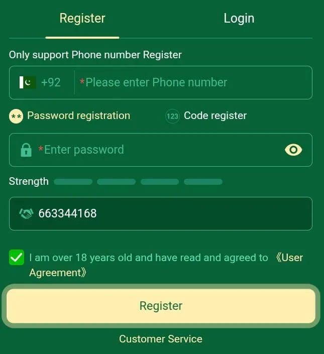 c 222 game register