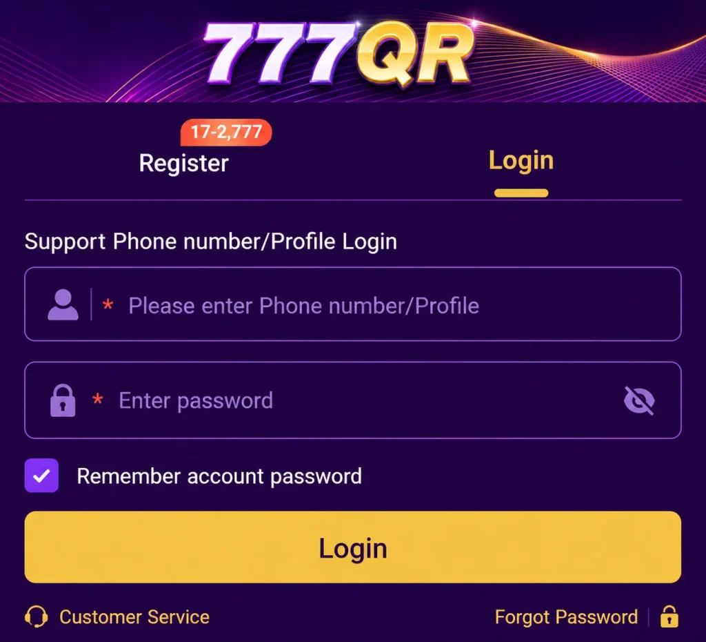 777qr game login