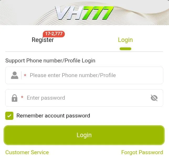 vh 777 game login