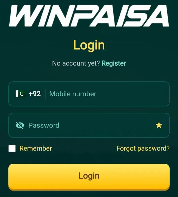 win paisa game login